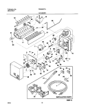 ICE MAKER Diagram and Parts List for FRS26KF7AB5  Frigidaire Refrigerator