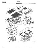 SHELVES / CONTROLS Diagram and Parts List for FRT18PRCW4  Frigidaire Refrigerator