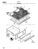 TOP / DRAWER Diagram and Parts List for FEF367CASE  Frigidaire Range