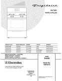 COVER Diagram and Parts List for FGF337ASF  Frigidaire Range