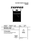 COVER Diagram and Parts List for TGF375BHBF  Tappan Range