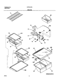 SHELVES Diagram and Parts List for FRT18LR7AQA  Frigidaire Refrigerator