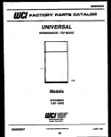 COVER Diagram and Parts List for ATC150WK1  Uni Refrigerator