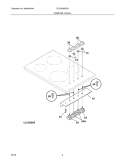 CONTROL PANEL Diagram and Parts List for FEC30S6DQB  Frigidaire Cooktop