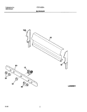BACKGUARD Diagram and Parts List for FGF312BSA  Frigidaire Range