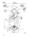 WSHR CAB, TOP Diagram and Parts List for FGZ831AS1  Frigidaire Washer Dryer Combo