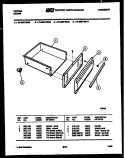 DRAWER PARTS Diagram and Parts List for 76-4967-00-09  Tappan Microwave Oven Combo