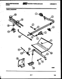 BURNER, MANIFOLD AND GAS CONTROL Diagram and Parts List for GF420HXD4  Frigidaire Range
