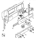 BACKGUARD Diagram and Parts List for TGF353BCWA  Tappan Range