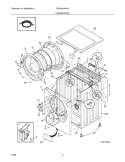 CABINET/TOP Diagram and Parts List for FAFW3574KN0  Frigidaire Washer