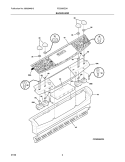 BACKGUARD Diagram and Parts List for FES366ECH  Frigidaire Range