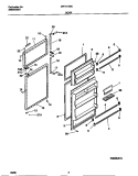 DOOR Diagram and Parts List for MRT21GNCW2  Frigidaire Refrigerator