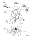 WSHR CAB, TOP Diagram and Parts List for GES831AS0  Gibson Washer Dryer Combo