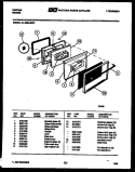 DOOR PARTS Diagram and Parts List for 31-4999-66-01  Tappan Range