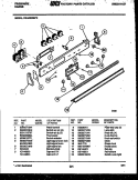 CONTROL PANEL Diagram and Parts List for REG433MNW2  Frigidaire Range