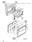 DOOR Diagram and Parts List for FEB798CCBI  Frigidaire Wall Oven