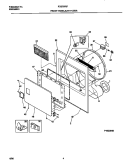 FRONT PANEL / LINT FILTER Diagram and Parts List for FDE7976FS0  Frigidaire Dryer