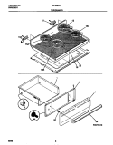TOP / DRAWER Diagram and Parts List for FEF368CCBD  Frigidaire Range