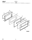 DOOR Diagram and Parts List for MPF311SBDB  Frigidaire Range