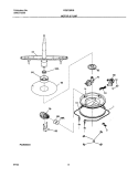 MOTOR & PUMP Diagram and Parts List for FDB126RBS0  Frigidaire Dishwasher