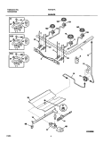 BURNER Diagram and Parts List for FGF337AUD  Frigidaire Range