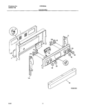 BACKGUARD Diagram and Parts List for FEF365BGWE  Frigidaire Range