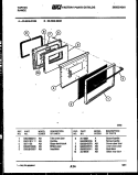 DOOR PARTS Diagram and Parts List for 30-3349-00-05  Tappan Range