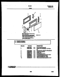 DOOR PARTS Diagram and Parts List for 56-2251-10-03  Tappan Microwave