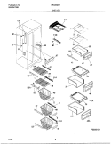 SHELVES Diagram and Parts List for FRS26ZSHB5  Frigidaire Refrigerator
