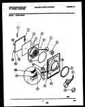 DOOR PARTS Diagram and Parts List for WDE216RBD0  Frigidaire Dryer