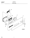 CONTROL PANEL Diagram and Parts List for GLDB653JT0  Frigidaire Dishwasher