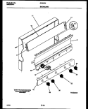 BACKGUARD Diagram and Parts List for GF420RXD2  Frigidaire Range