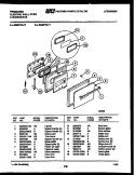 LOWER OVEN DOOR PARTS Diagram and Parts List for REM77BLB0  Frigidaire Microwave Oven Combo