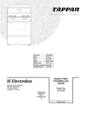 COVER Diagram and Parts List for TGF336FWF  Tappan Range