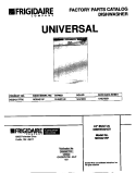 COVER Diagram and Parts List for MDB421RFR0  Frigidaire Dishwasher