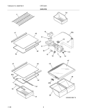 SHELVES Diagram and Parts List for CRTE183IAS2  Frigidaire Refrigerator