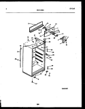 CABINET PARTS Diagram and Parts List for PRT173MCD2  Frigidaire Refrigerator