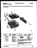 RACKS AND TRAYS Diagram and Parts List for DB700PW1  Frigidaire Dishwasher