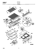 SHELVES Diagram and Parts List for FRT21NGJB1  Frigidaire Refrigerator