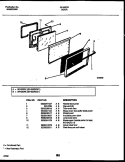 DOOR PARTS Diagram and Parts List for GF420RXD1  Frigidaire Range