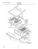 TOP/DRAWER Diagram and Parts List for FPEF3081KFE  Frigidaire Range
