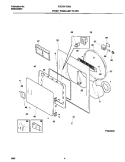 P16D0020 FRNT PNL, DOOR Diagram and Parts List for FDE7971EW2  Frigidaire Dryer