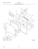 FRONT PANEL / LINT FILTER Diagram and Parts List for FGR311FS0  Frigidaire Dryer