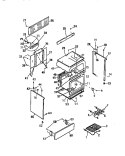 OVEN CAVITY Diagram and Parts List for KF100HDH1  Frigidaire Range
