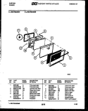 DOOR PARTS Diagram and Parts List for 30-2769-00-01  Tappan Range