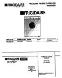 COVER Diagram and Parts List for FWT445GCS0  Frigidaire Washer