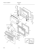 DOOR Diagram and Parts List for FGGS3045KFB  Frigidaire Range