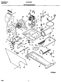 MOTOR / BLOWER / BELT Diagram and Parts List for MLXG42RBW2  Frigidaire Washer Dryer Combo