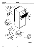 COOLING SYSTEM Diagram and Parts List for WRT18FGBW1  Frigidaire Refrigerator