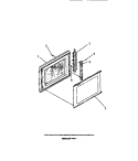 MICROWAVE OVEN DOOR, PANELS, HINGE Diagram and Parts List for REM77BCB1  Frigidaire Microwave Oven Combo
